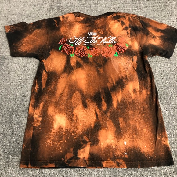 Vans Women’s Black and Orange Tie-Dye Tee - Picture 7 of 9